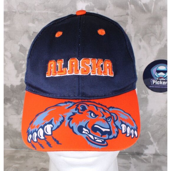 Grizzly Bear Alaska Embroidered Strapback Arctic Circle Cap Hat - Picture 1 of 8